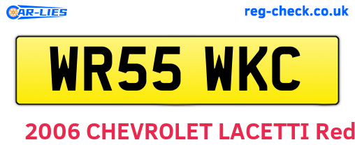 WR55WKC are the vehicle registration plates.