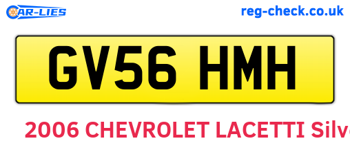 GV56HMH are the vehicle registration plates.