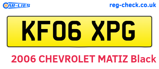 KF06XPG are the vehicle registration plates.