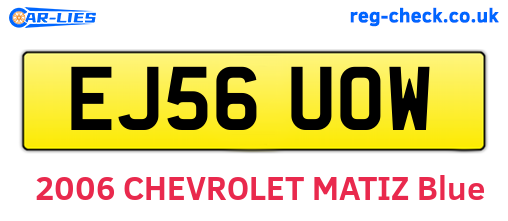 EJ56UOW are the vehicle registration plates.