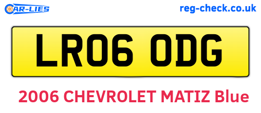 LR06ODG are the vehicle registration plates.