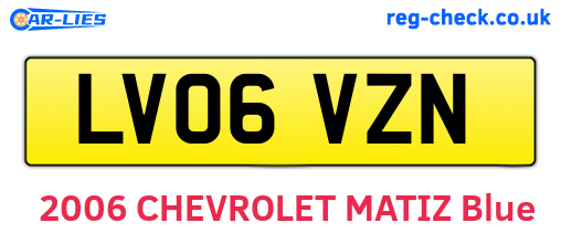 LV06VZN are the vehicle registration plates.