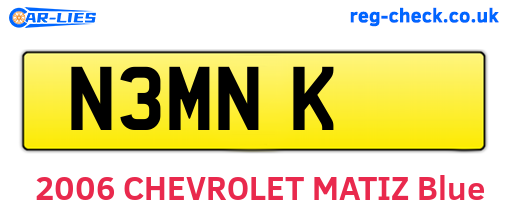 N3MNK are the vehicle registration plates.