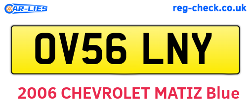 OV56LNY are the vehicle registration plates.
