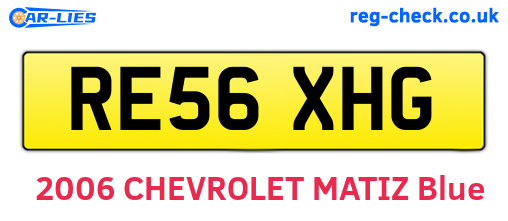 RE56XHG are the vehicle registration plates.