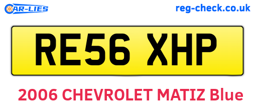RE56XHP are the vehicle registration plates.