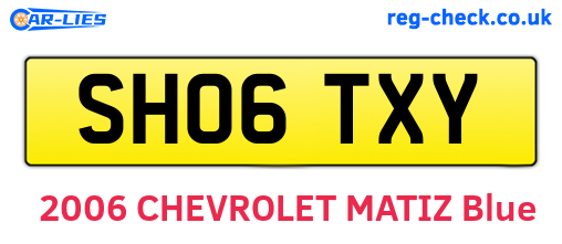 SH06TXY are the vehicle registration plates.