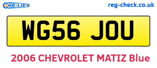 WG56JOU are the vehicle registration plates.