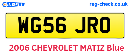 WG56JRO are the vehicle registration plates.
