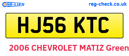 HJ56KTC are the vehicle registration plates.
