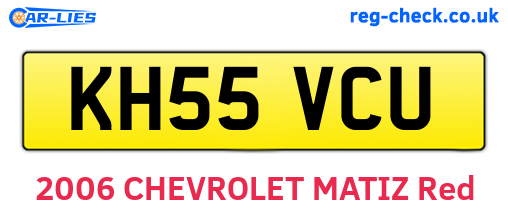 KH55VCU are the vehicle registration plates.