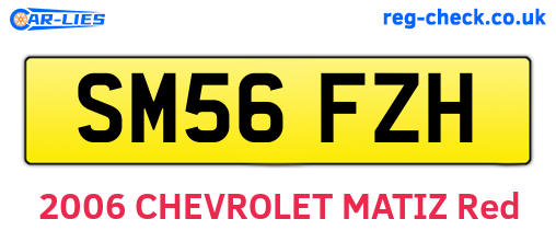 SM56FZH are the vehicle registration plates.