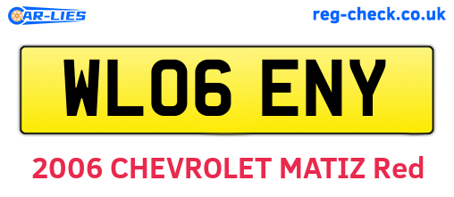 WL06ENY are the vehicle registration plates.