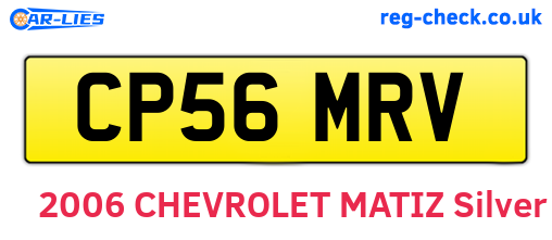 CP56MRV are the vehicle registration plates.