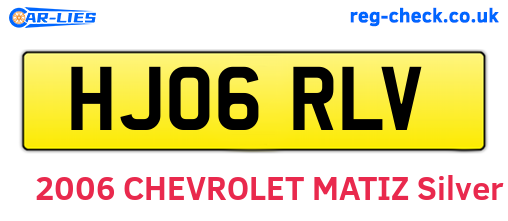 HJ06RLV are the vehicle registration plates.