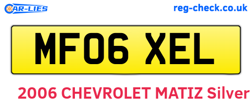 MF06XEL are the vehicle registration plates.