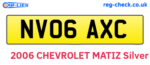 NV06AXC are the vehicle registration plates.