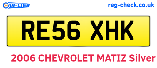 RE56XHK are the vehicle registration plates.