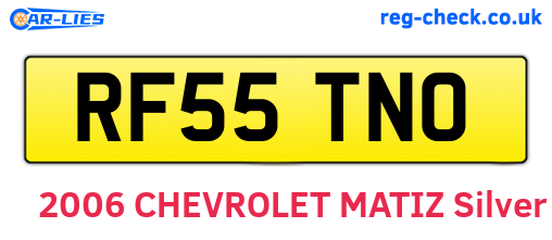 RF55TNO are the vehicle registration plates.