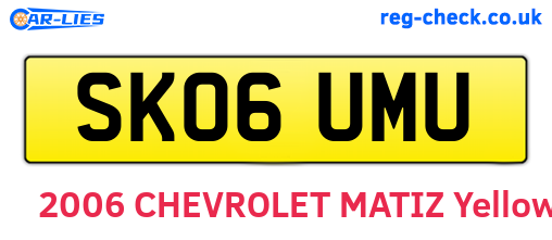 SK06UMU are the vehicle registration plates.