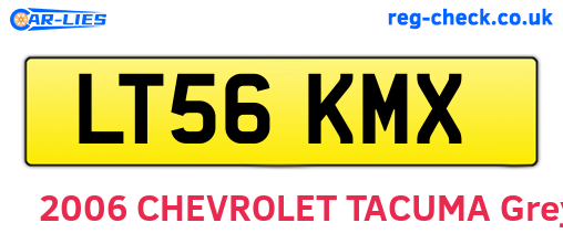 LT56KMX are the vehicle registration plates.