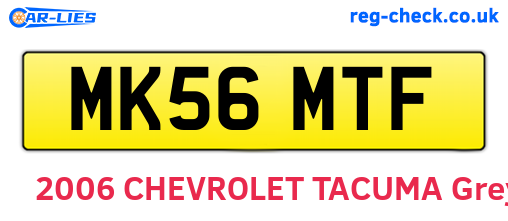 MK56MTF are the vehicle registration plates.