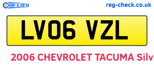 LV06VZL are the vehicle registration plates.