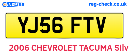 YJ56FTV are the vehicle registration plates.