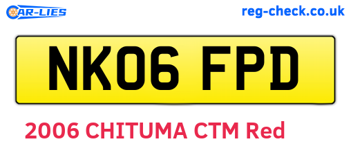 NK06FPD are the vehicle registration plates.