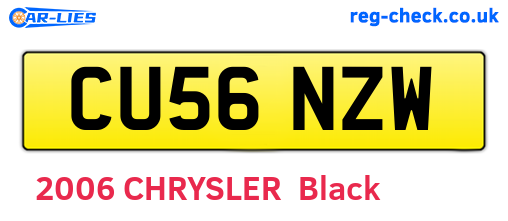 CU56NZW are the vehicle registration plates.