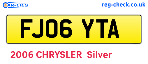 FJ06YTA are the vehicle registration plates.