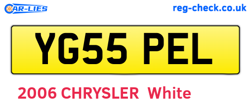 YG55PEL are the vehicle registration plates.