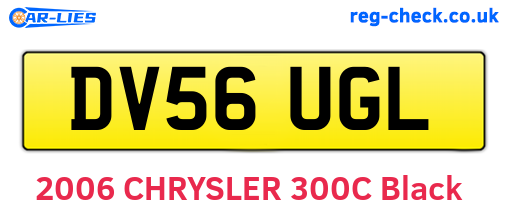 DV56UGL are the vehicle registration plates.