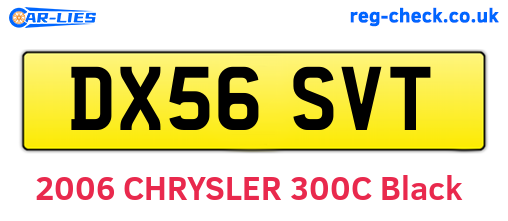 DX56SVT are the vehicle registration plates.