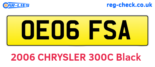 OE06FSA are the vehicle registration plates.