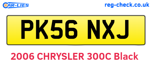 PK56NXJ are the vehicle registration plates.