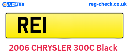 RE1 are the vehicle registration plates.