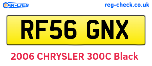 RF56GNX are the vehicle registration plates.