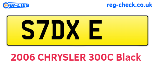 S7DXE are the vehicle registration plates.