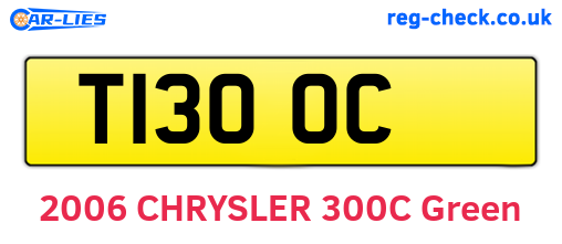 T13OOC are the vehicle registration plates.