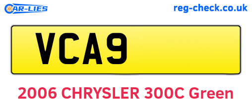 VCA9 are the vehicle registration plates.