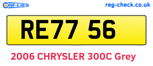 RE7756 are the vehicle registration plates.