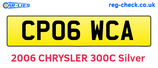 CP06WCA are the vehicle registration plates.