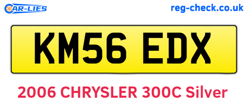 KM56EDX are the vehicle registration plates.