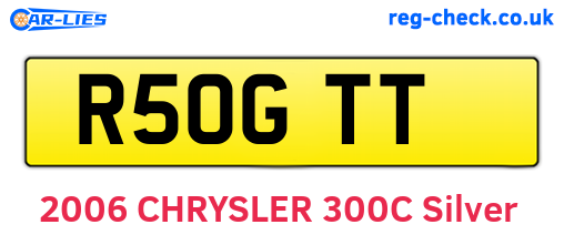R50GTT are the vehicle registration plates.