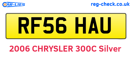 RF56HAU are the vehicle registration plates.