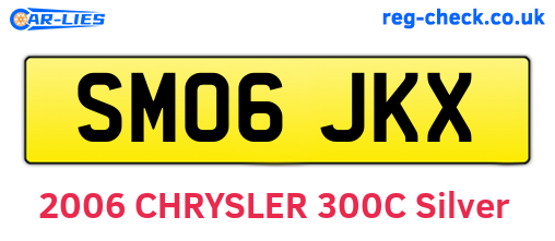 SM06JKX are the vehicle registration plates.