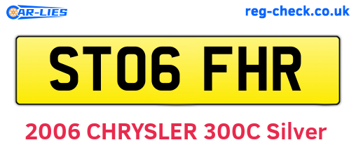 ST06FHR are the vehicle registration plates.