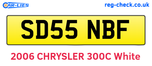 SD55NBF are the vehicle registration plates.