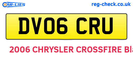 DV06CRU are the vehicle registration plates.
